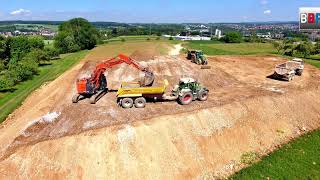 HITACHI Zaxis 225 US LC Neubaustrecke Wendlingen  Ulm PFA 21 Oberboihingen 30052018 [upl. by Aseeram53]