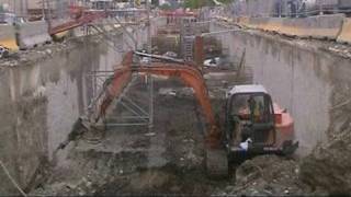 Chantier métro Gerland  Un mystérieux bâtiment découver [upl. by Will]