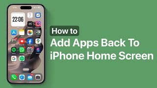 How To Add App Back To Home Screen  iPhone 16 Tips [upl. by Weisler64]