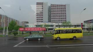 Pyongyang  streets in the city North Korea May 2016 DPRK UltraHD 4K [upl. by Aneeram]