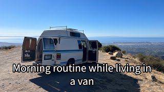 We live in a van  breakfast showering and working out during van life [upl. by Ricky]