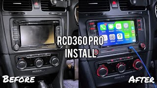 Installing RCD360 PRO For MK6 VW GOLF [upl. by Gaal]