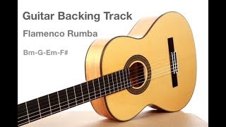 Guitar Backing Track  Flamenco Rumba BmGEmF [upl. by Alohs805]