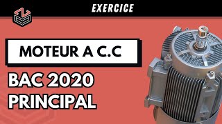 Ã‰LECTRIQUE BAC TECHNIQUE  Correction Exercice Moteur Ã Courant Continue Bac 2020 Principal [upl. by Konstantin]