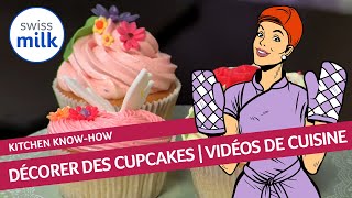 Comment décorer des cupcakes  Vidéo de cuisine  Swissmilk 2015 [upl. by Submuloc545]