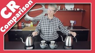 Brewista vs Bonavita Gooseneck Kettle  CR Comparison [upl. by Ydnamron]