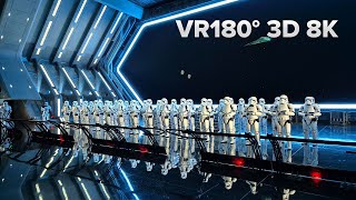 Rise of the Resistance  Star Wars Ride  VR Experience  VR180 3D 8K 60p  Disneyland Kalifornien [upl. by Brunell]