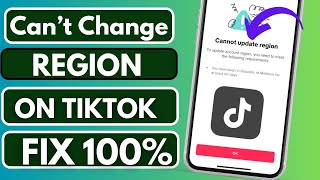 Fixed✅ Cant Change TikTok Region  How To Change Tiktok Country Region [upl. by Llien]