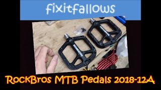 Rockbros MTB Pedal 201812A review and fitting Not Crankbrothers DMR OneUp Nukeproof Shimano [upl. by Salahi]