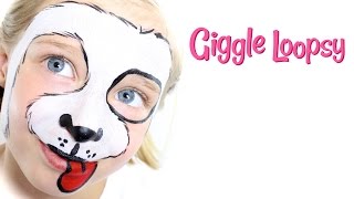 Puppy Dog Face Paint Tutorial by Giggle Loopsy [upl. by Ursi]