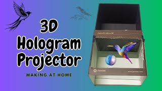 3D HOLOGRAM PROJECTOR DIY MAKING AT HOME  diy trending hologram [upl. by Aikyt]