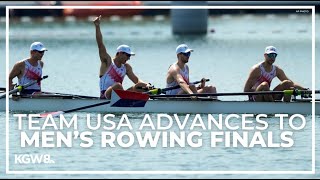 US mens rowing advances to finals in Paris Olympics [upl. by Damaris]