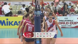 FIVB World Cup 2015 USA vs Serbia Highlights [upl. by Edmonda859]