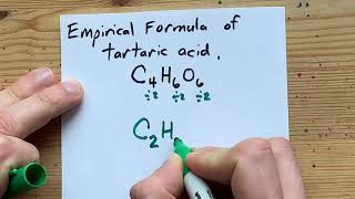 Empirical Formula of Tartaric Acid C4H6O6 [upl. by Notaes922]