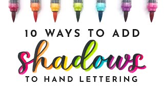 10 Hand Lettering Shadows for Beginners  Easy ways to add shading to your calligraphy [upl. by Luhey]