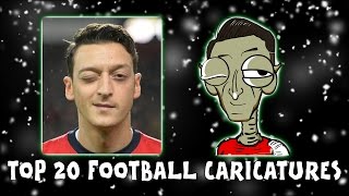 TOP 20 FOOTBALLER CARICATURES Vote for your favourite Day 14 Football Advent Calendar [upl. by Pansy]