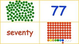 Baby Math Numbers 7080 dots numerals words rows [upl. by Caputto]