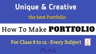 How To Make Portfolio  Portfolio Kese Bnaye  SSt English Maths Portfolio  Best Portfolio pdf [upl. by Mikol]