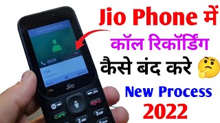 Jio Phone call recording band kaise kare  jio phone me call recording delete  recording automatic [upl. by Zapot]