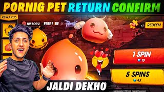 Poring Pet return 🔥😱 date confirmed 100 bringing back Free Fire 😍 [upl. by Sedaiuqlem]