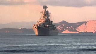 RUSSIAN NAVY CRUISER MOSKVA 121 [upl. by Xam]