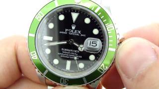 Rolex Submariner 50th Anniversary Kermit Green Bezel HandsOn [upl. by Ham]