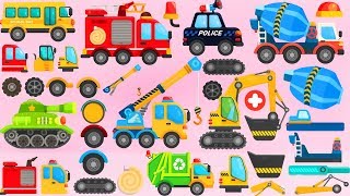 Cars and Trucks for Children  Kids Vehicles Puzzle by Candybots [upl. by Esnahc33]