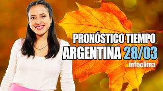 Pronóstico para el 28 de marzo de 2024 Argentina  Infoclima TV [upl. by Sabella722]