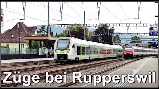 Personen und Güterzüge beim Bahnhof Rupperswil [upl. by Akirret]