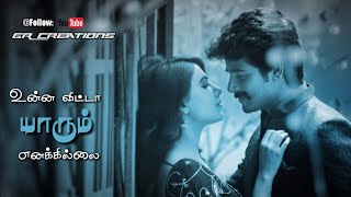 Tamil WhatsApp status lyrics ❤️ Unna vitta yarum enakila song 💝 GR Creations [upl. by Tabby]