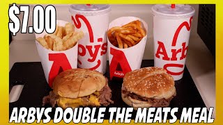 Arbys Double The Meats Meal Quick Look [upl. by Ennairej499]