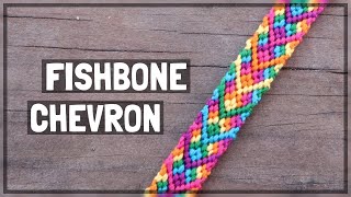 Mini Fishbone Chevron Friendship Bracelet Tutorial CC [upl. by Enileuqaj857]