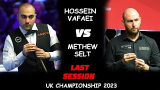 Hossain Vafaei vs Matthew Selt head to head  UK championship Snooker 2023  Last session [upl. by Emeric]