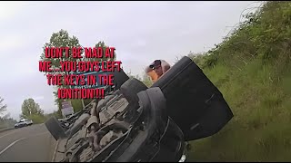 Detained Child Trafficking Suspect Steals DHS Vehicle Then Wrecks it During High Speed Pursuit [upl. by Yesdnik]