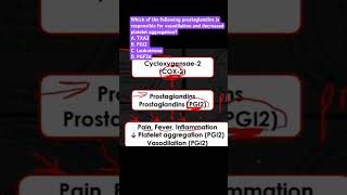 Prostaglandins is responsible for vasodilation and decreased platelet aggregation [upl. by Rapsac]