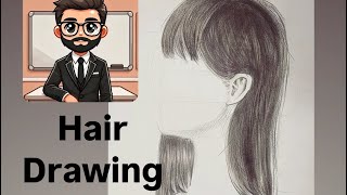 karakalem gerçekçi saç çizimi kömür ve silgiyle adım adım hiperrealist saç çizim easy drawing hair [upl. by Shlomo486]