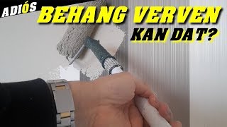 BEHANG VERVEN Kun je over behang heen schilderen [upl. by Atniuq]