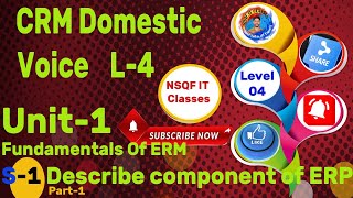 Level 4 CRM Domestic Voice II unit1 S Define Components of ERP Part1 [upl. by Rosinski]