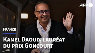 Goncourt Kamel Daoud quottrès heureuxquot quotjoiequot de Faye pour son prix Renaudot  AFP Images [upl. by Draneb]