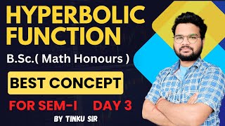 Hyperbolic function for sem 1  Math for sem 1  Differential Calculus  Bsc math by Tinku [upl. by Anawait]