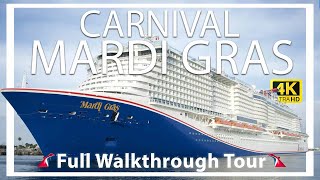 Carnival Mardi Gras  Full Walkthrough Ship Tour  Real Roller Coster  Huge Aqua Park  New 2024 [upl. by Vanden]