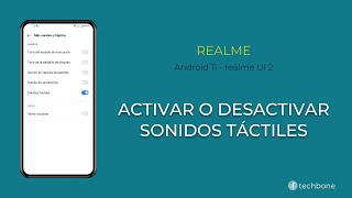 Activar o desactivar los Sonidos Táctiles  realme Android 11  realme UI 2 [upl. by Ocana599]