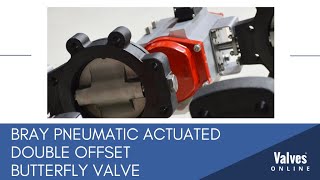 Bray Pneumatic Actuated Double Offset Butterfly Valve  Valves Online [upl. by Ilrebma483]