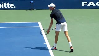 Jannik Sinner Serve Technique Slow Motion [upl. by Nilo]