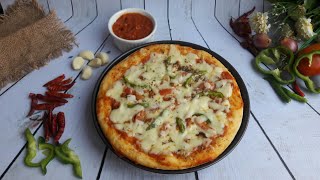 চুলায় পিজ্জারেস্টুরেন্ট স্টাইলে পিজ্জাPizza without oven restaurant style pizza recipe [upl. by Unhsiv991]