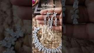 Ad silver ✨️ white necklace Rs2300free shipping [upl. by Eneleahcim565]