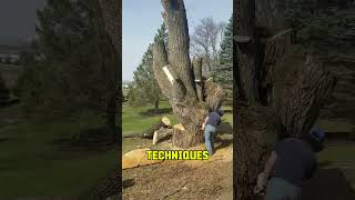 300YearOld Tree Cut Down treefelling cuttingdowntrees logging [upl. by Attenra]