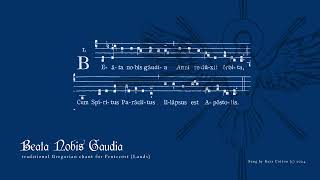 Beata Nobis Gaudia  traditional Gregorian chant [upl. by Uball]