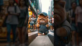 Cute cat eat chicken youtubeshorts shorts [upl. by Vihs577]