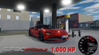 POV 361kmh in 1000hp Ferrari SF90 Stradale on Roblox Car Driving Simulator [upl. by Ivonne763]